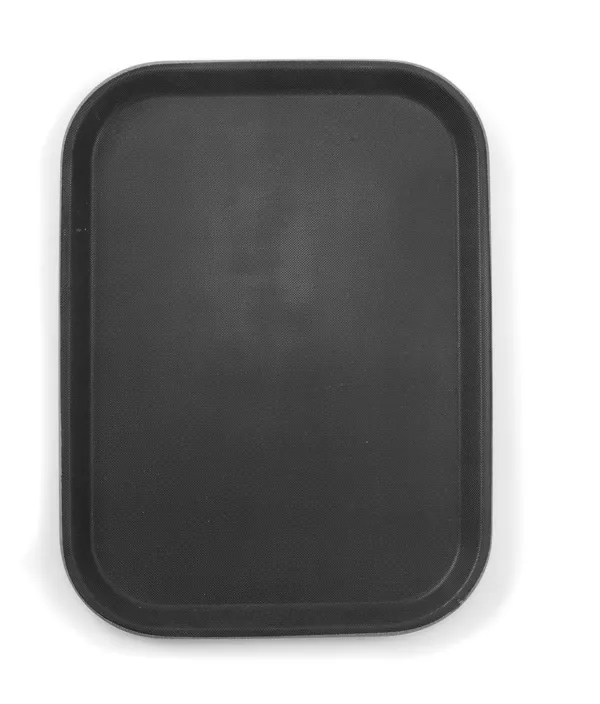Musta polüpropüleenist ristkülikukujuline alusplaat - 255 x 355 mm