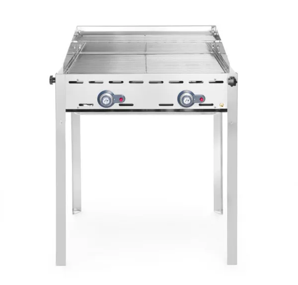 Professionaalne gaasigrill Green Fire - 2 põletit - roostevabast terasest rest