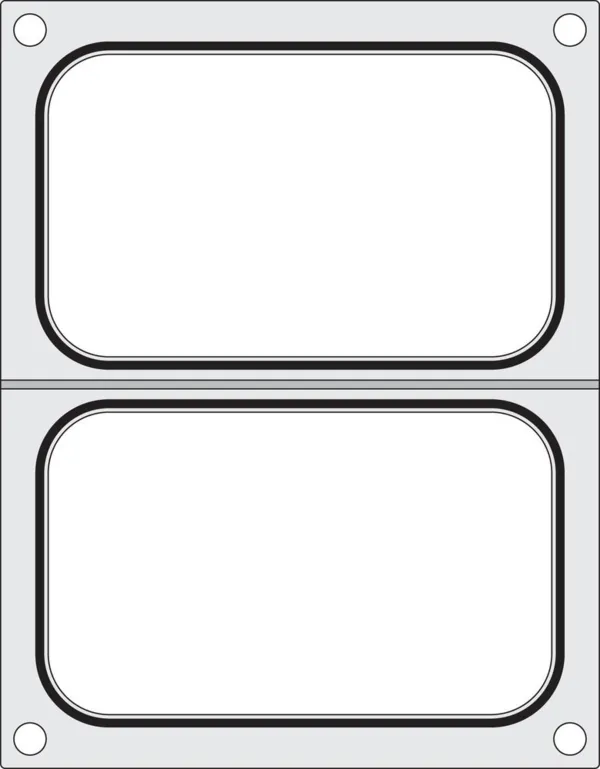 Tihendusmaatriks käsitsi tihendajale - 2 sektsiooni 178 x 113 mm