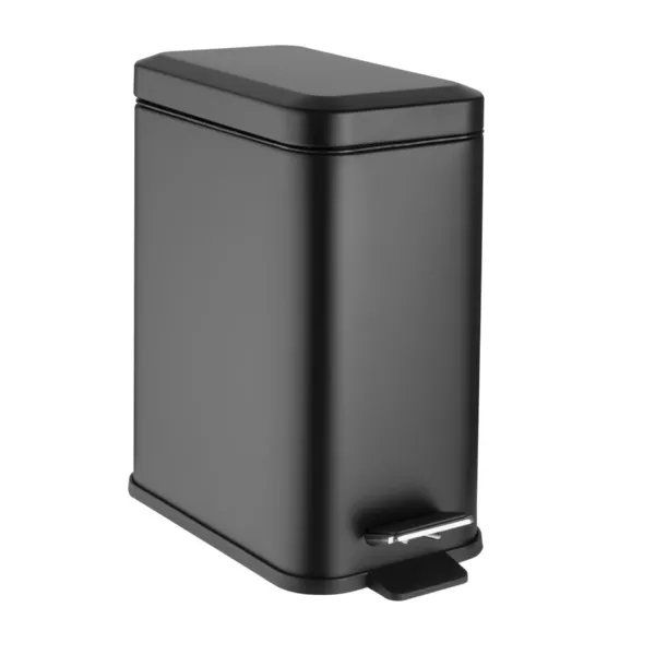 Vannitoa prügikast Slim Must - 5 L