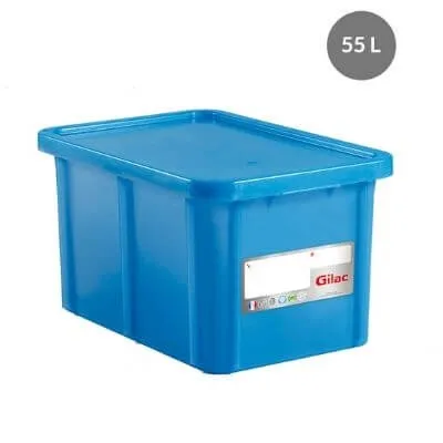 HACCP ristkülikukujuline konteiner kaanega - 55 L - Sinine
